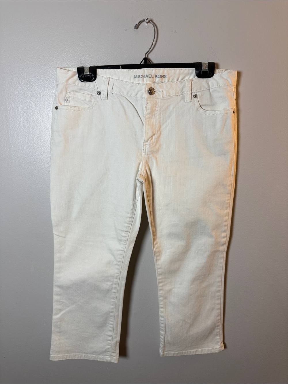 Michael Kors White Denim Capris Size 6
